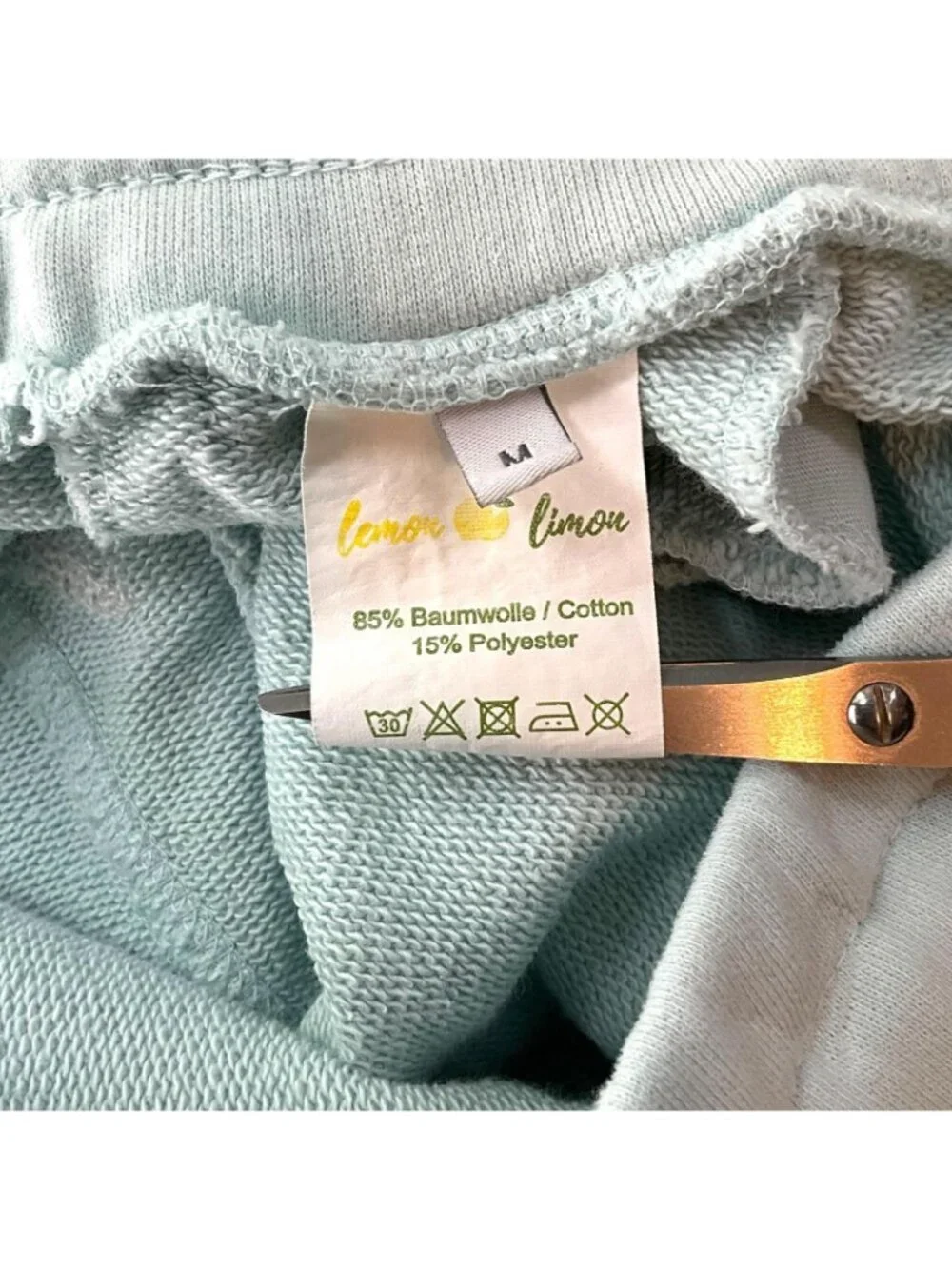 Lemon Limon Ice Melt Jogger Pants Womens Medium Green French Terry Drawstring